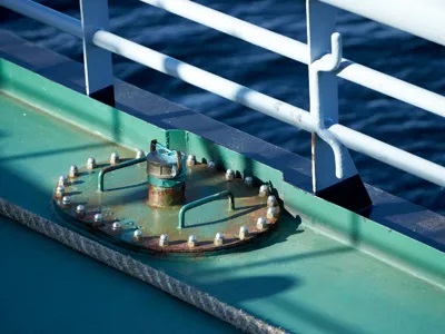Close-up of the deck on a Cerato Terminal LLC ship
